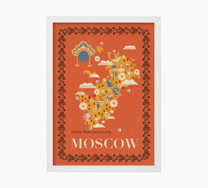 Print Moscow Mapa