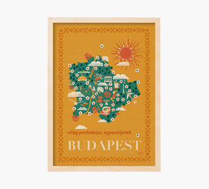 Print Budapest Mapa