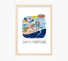 Cargar imagen en el visor de la galería, Print Barrio del Sants-Montjuïc