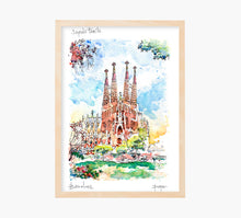 Cargar imagen en el visor de la galería, Sagrada Família Gaudi Art Print