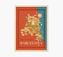 Cargar imagen en el visor de la galería, Print Barcelona Mapa