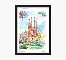 Cargar imagen en el visor de la galería, Sagrada Família Gaudi Art Print