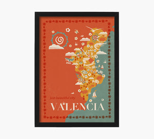 Print Valencia Mapa