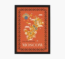 Cargar imagen en el visor de la galería, Print Moscow Mapa