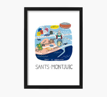 Cargar imagen en el visor de la galería, Print Barrio del Sants-Montjuïc