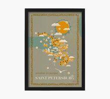 Cargar imagen en el visor de la galería, Print Saint Petersburg Mapa