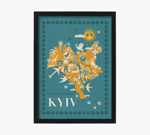Print Kyiv Mapa