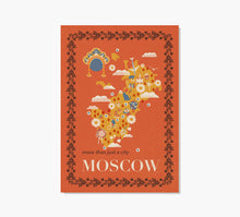 Cargar imagen en el visor de la galería, Print Moscow Mapa