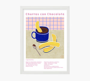 Churros con Chocolate Art Print