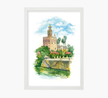 Cargar imagen en el visor de la galería, Sevilla Torre del Oro Art Print