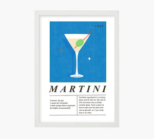 Cóctel Martini Art Print