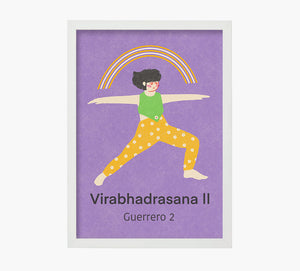 Yoga Virabhadrasana 2 Art Print