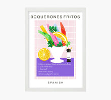 Cargar imagen en el visor de la galería, Receta Boquerones Fritos Art Print