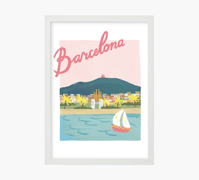 Barcelona Romantica Art Print