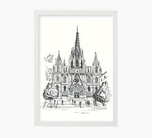 Cargar imagen en el visor de la galería, Print Catedral Barcelona Dorado