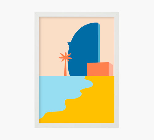 Platja Barceloneta Art Print
