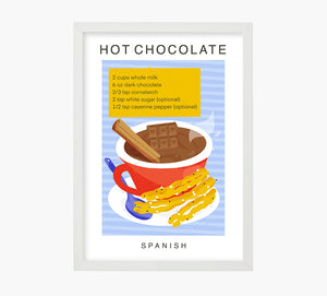 Receta Hot Chocolate Art Print