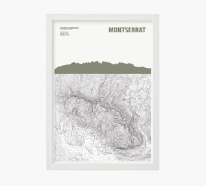 Topográfico Montserrat Art Print