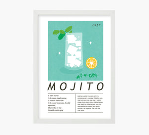 Cóctel Mojito Art Print