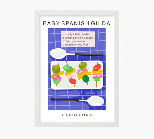 Receta Spanish Gilda Art Print