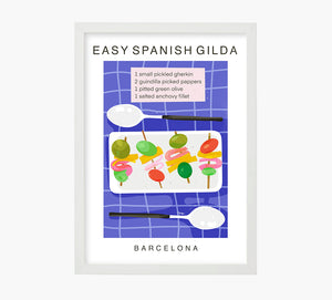 Receta Spanish Gilda Art Print
