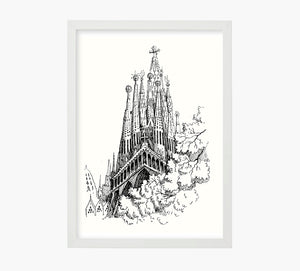 Print Sagrada Familia Dorado