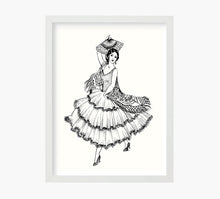 Load image into Gallery viewer, Dorado Bailadora de Flamenco Art Print