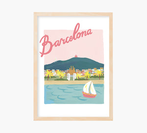 Barcelona Romantica Art Print
