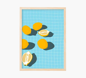 Piscina Limones Art Print