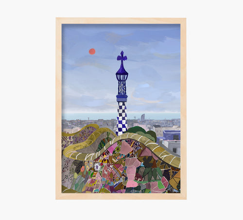 Park Güell Sunset Art Print
