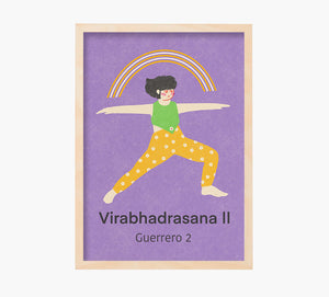 Yoga Virabhadrasana 2 Art Print