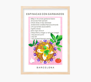 Print Espinacas con Garbanzos