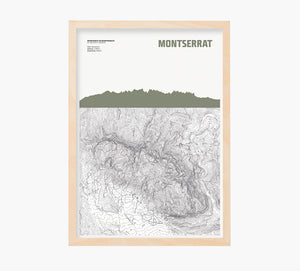 Topográfico Montserrat Art Print