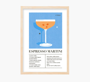 Coctel Espresso Martini Art Print