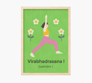 Yoga Virabhadrasana 1 Art Print