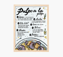 Load image into Gallery viewer, Receta Pulpo a la Gallega Art Print