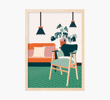 Load image into Gallery viewer, Sofa Silla Montsera Art Print