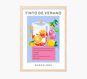 Receta Tinto de Verano Art Print