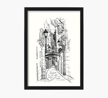 Cargar imagen en el visor de la galería, Calles de Barcelona Dorado Art Print