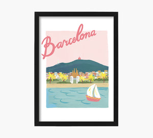 Barcelona Romantica Art Print