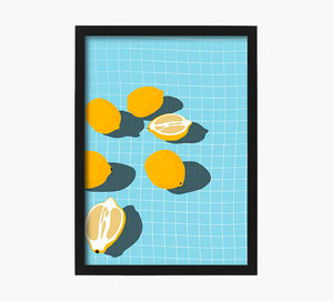 Piscina Limones Art Print