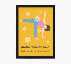 Yoga Ardha Chandrasana Art Print