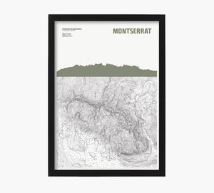 Topográfico Montserrat Art Print