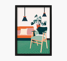 Load image into Gallery viewer, Sofa Silla Montsera Art Print
