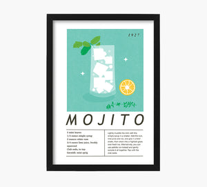 Cóctel Mojito Art Print