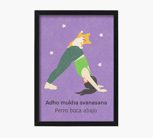 Yoga Adho Mukha Svanasana Art Print