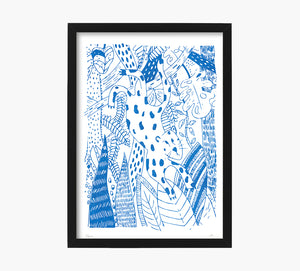 Print Blue Jaguar