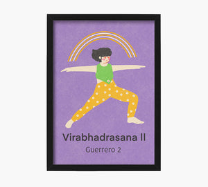 Yoga Virabhadrasana 2 Art Print