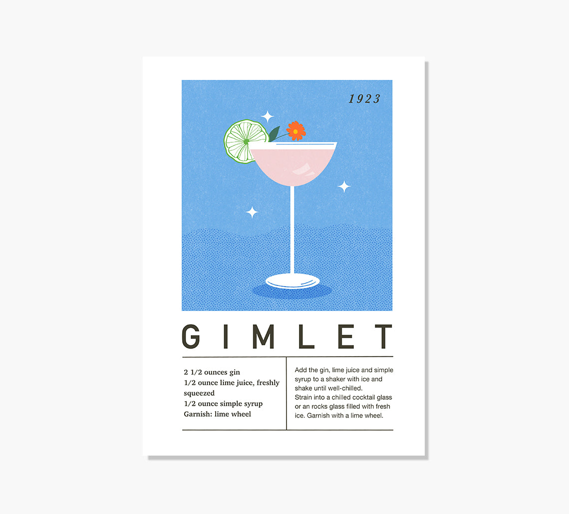 Cóctel Gimlet Art Print