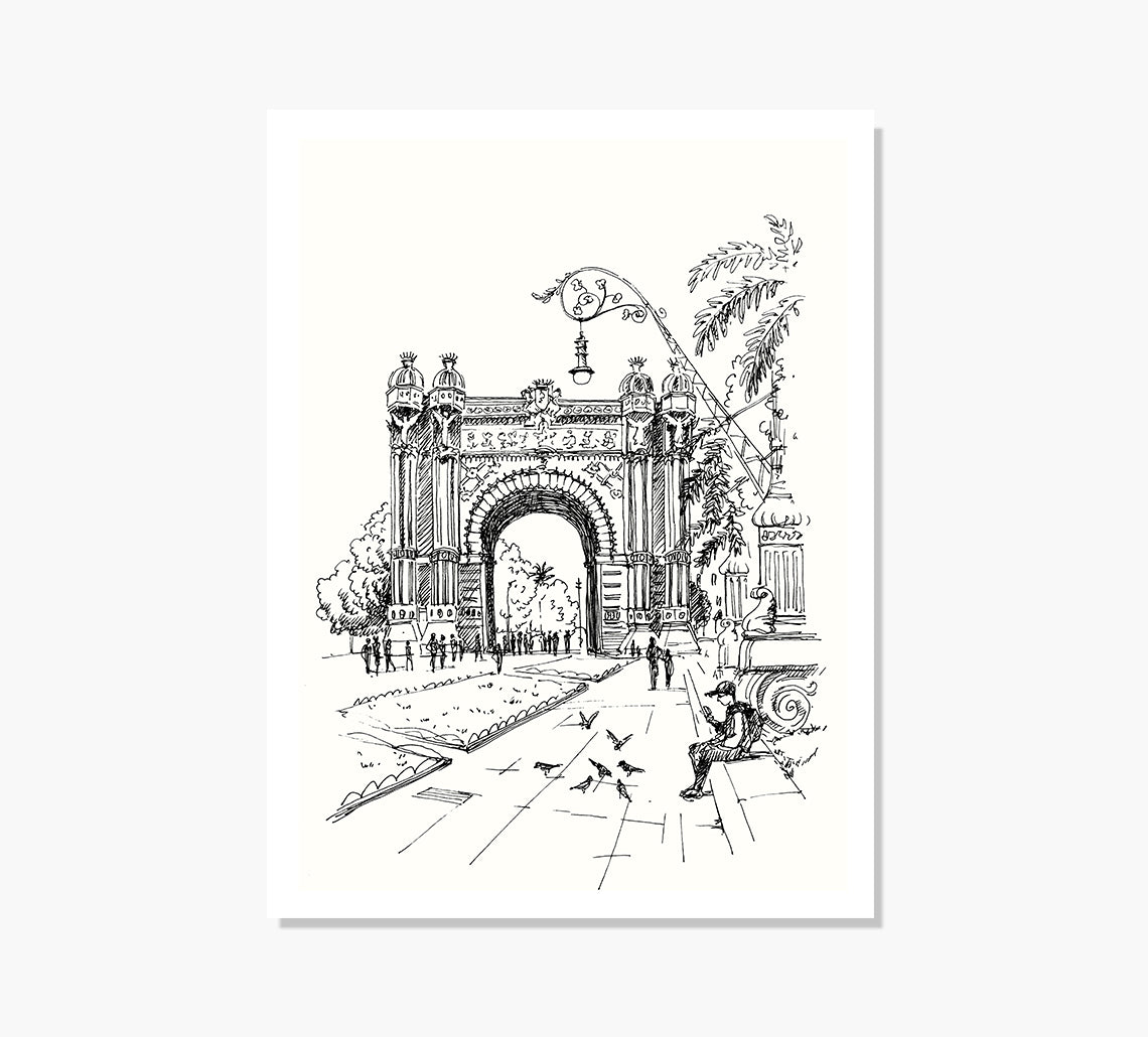 Print Arc de Triumph Dorado